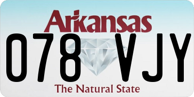 AR license plate 078VJY
