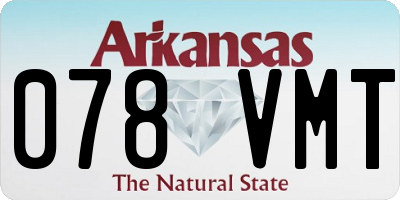 AR license plate 078VMT
