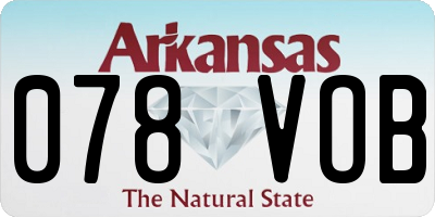 AR license plate 078VOB
