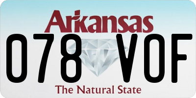 AR license plate 078VOF
