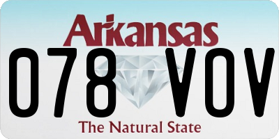 AR license plate 078VOV