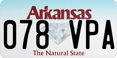 AR license plate 078VPA