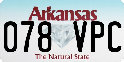 AR license plate 078VPC