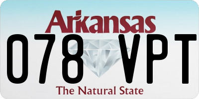 AR license plate 078VPT