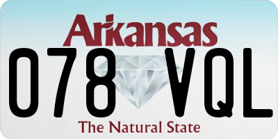 AR license plate 078VQL
