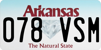 AR license plate 078VSM