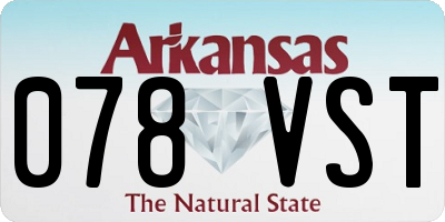 AR license plate 078VST