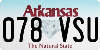 AR license plate 078VSU