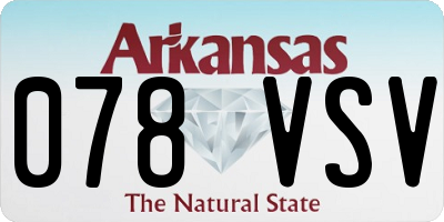 AR license plate 078VSV