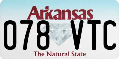 AR license plate 078VTC