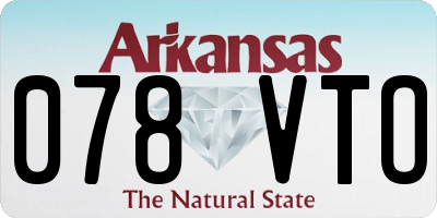 AR license plate 078VTO