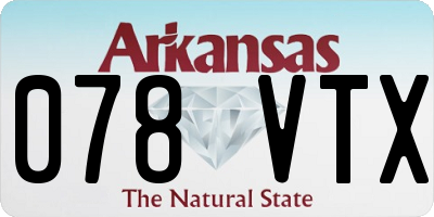 AR license plate 078VTX