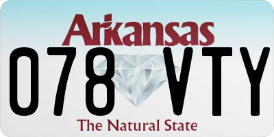 AR license plate 078VTY