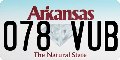 AR license plate 078VUB
