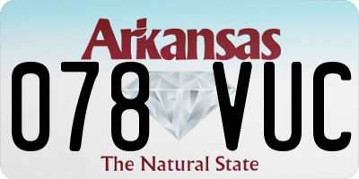 AR license plate 078VUC