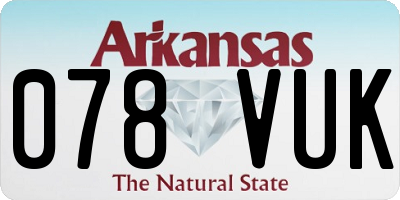 AR license plate 078VUK