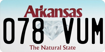 AR license plate 078VUM