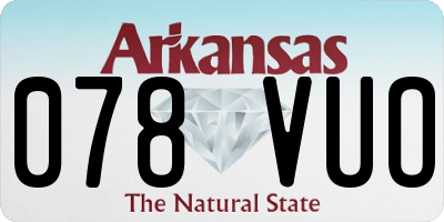 AR license plate 078VUO