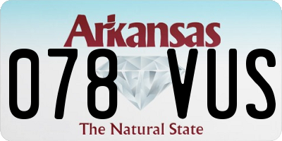 AR license plate 078VUS