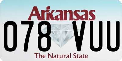 AR license plate 078VUU