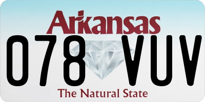 AR license plate 078VUV