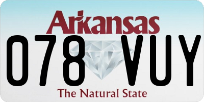 AR license plate 078VUY