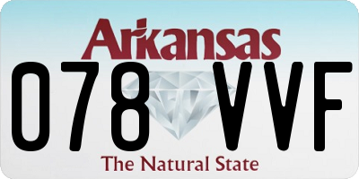 AR license plate 078VVF