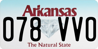 AR license plate 078VVO