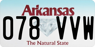 AR license plate 078VVW