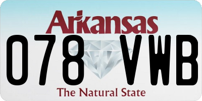 AR license plate 078VWB