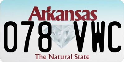 AR license plate 078VWC