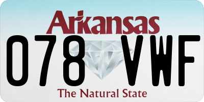 AR license plate 078VWF