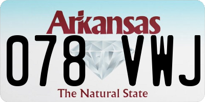 AR license plate 078VWJ