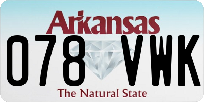 AR license plate 078VWK