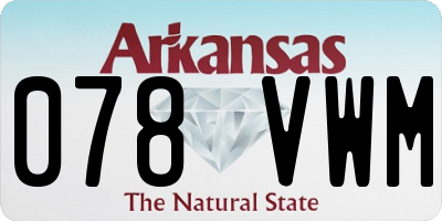 AR license plate 078VWM