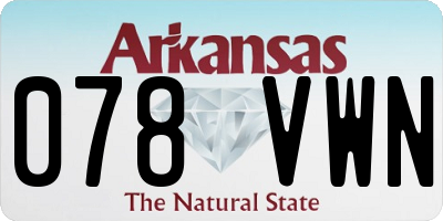 AR license plate 078VWN