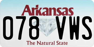 AR license plate 078VWS