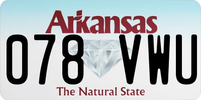 AR license plate 078VWU