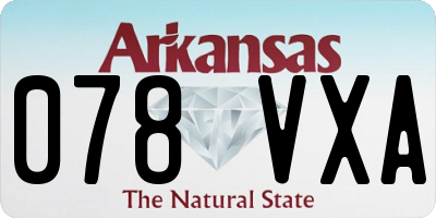 AR license plate 078VXA