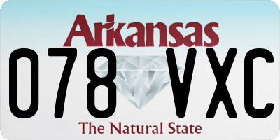 AR license plate 078VXC