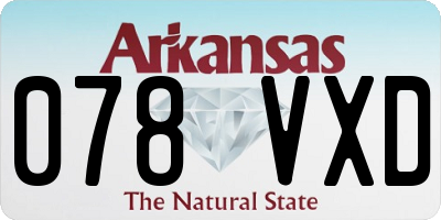 AR license plate 078VXD