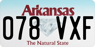 AR license plate 078VXF