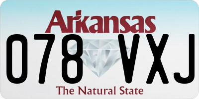 AR license plate 078VXJ