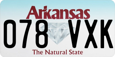 AR license plate 078VXK