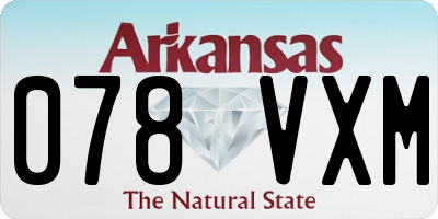 AR license plate 078VXM