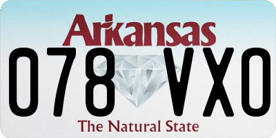 AR license plate 078VXO