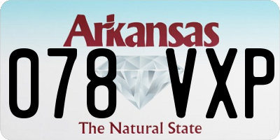 AR license plate 078VXP