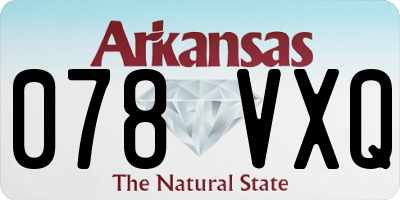 AR license plate 078VXQ