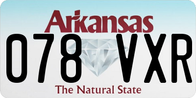 AR license plate 078VXR