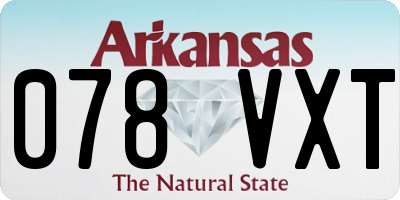 AR license plate 078VXT